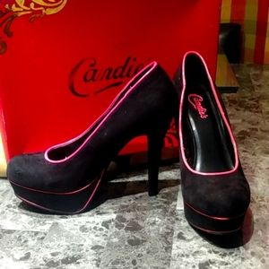 Black platform heels